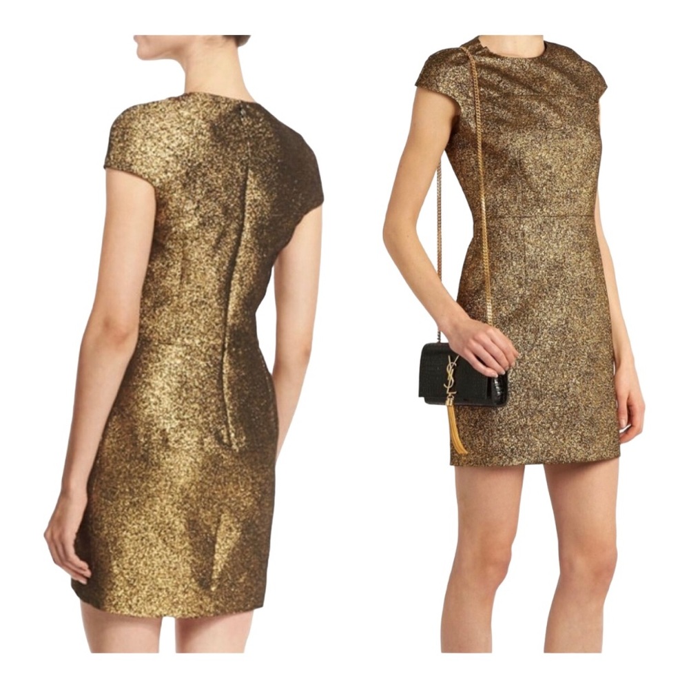 Diane Von Furstenberg Gold Mini Dress